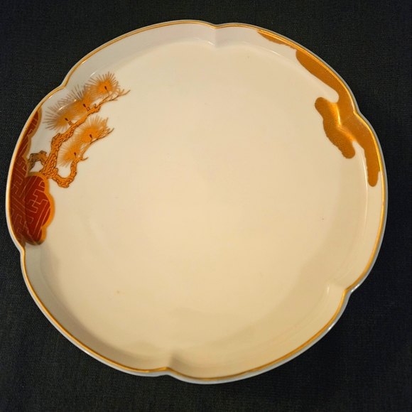 Toyo Other - Vintage mid-century Japan TOYO porcelain low profile pedestal cake stand/server